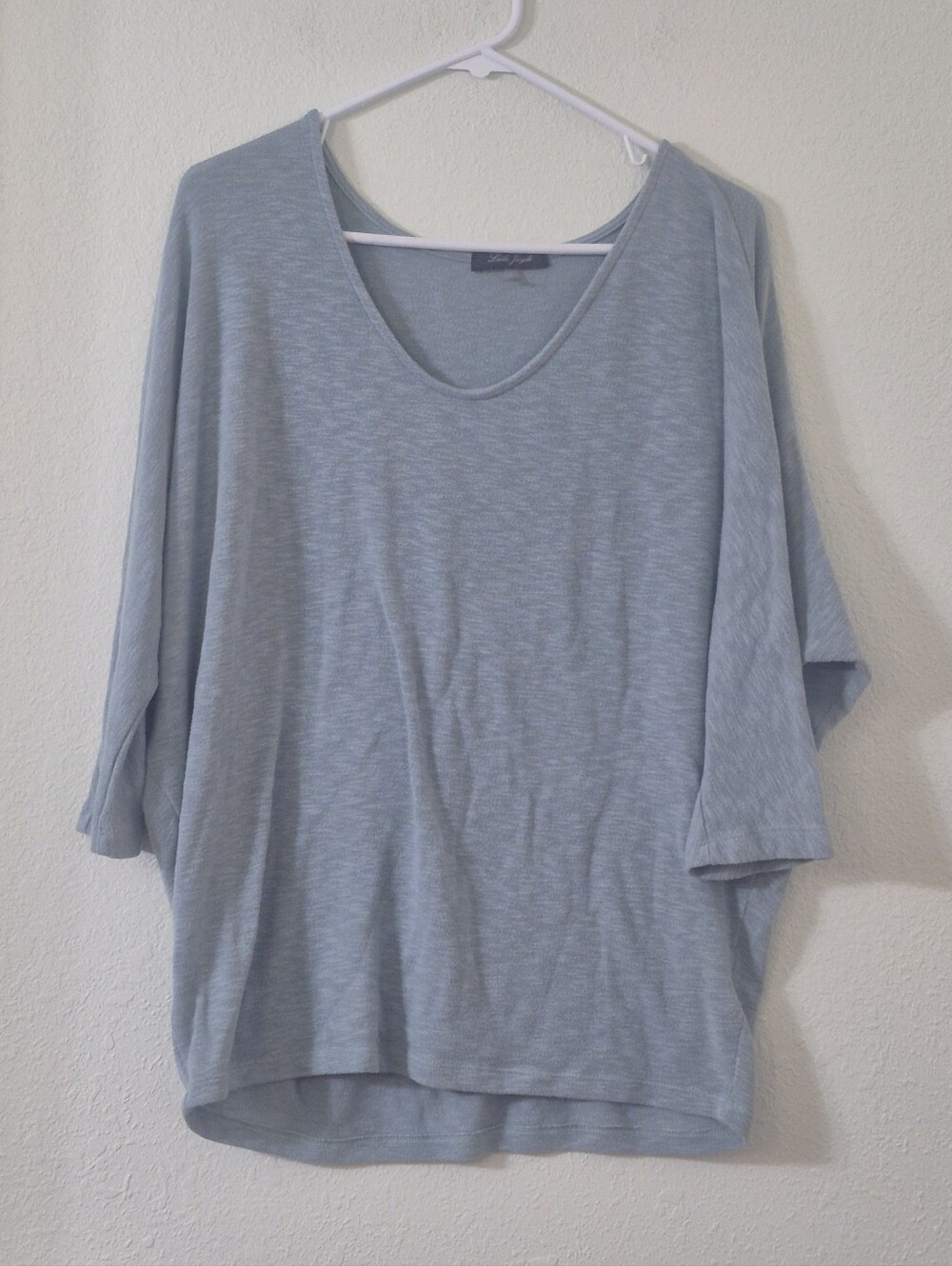 Laila Jayde Light Blue Scoop Neck Relaxed Tunic